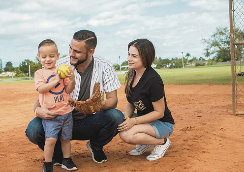 Jovany Hernandez, who has multiple sclerosis, and his family.